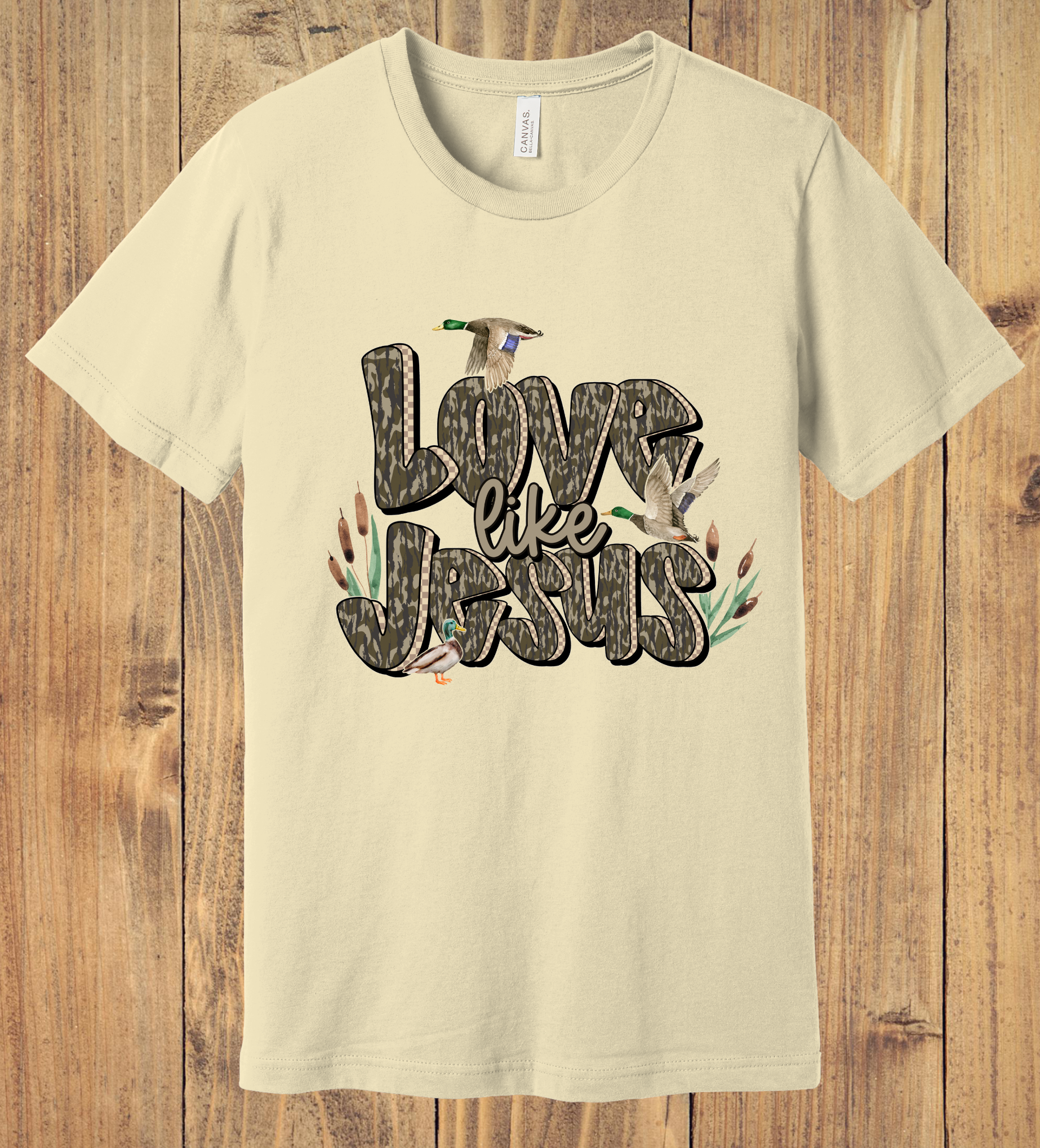 8 - Love Like Jesus Camo Christian T-Shirt