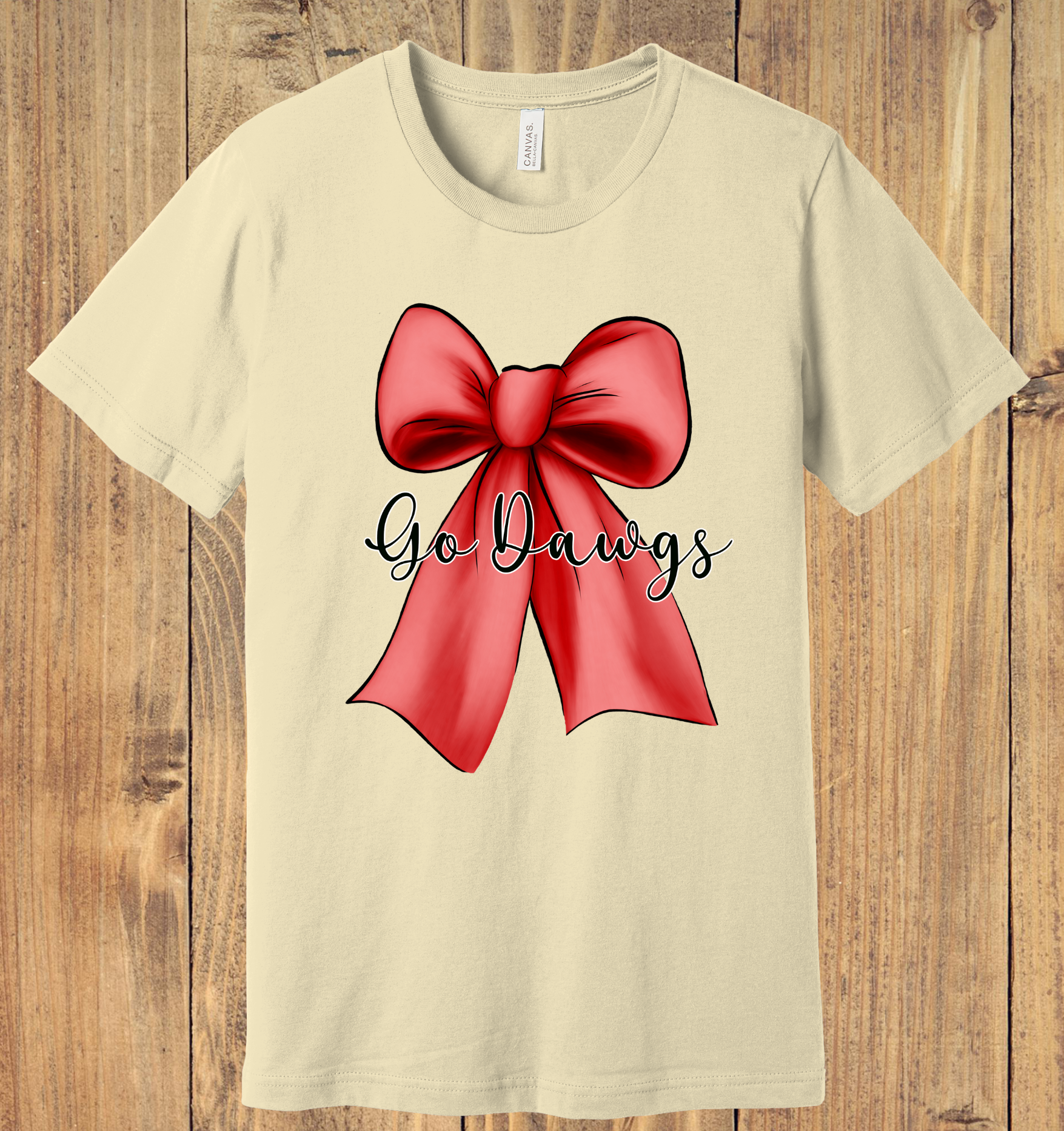 59 - Go Dawgs with Bow Game Day T-shirt