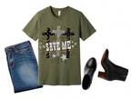 41 - He Didn't Just Save Me, He Changed Me - Christian Cross T-Shirt