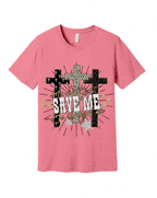 41 - He Didn't Just Save Me, He Changed Me - Christian Cross T-Shirt
