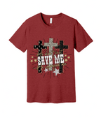 41 - He Didn't Just Save Me, He Changed Me - Christian Cross T-Shirt