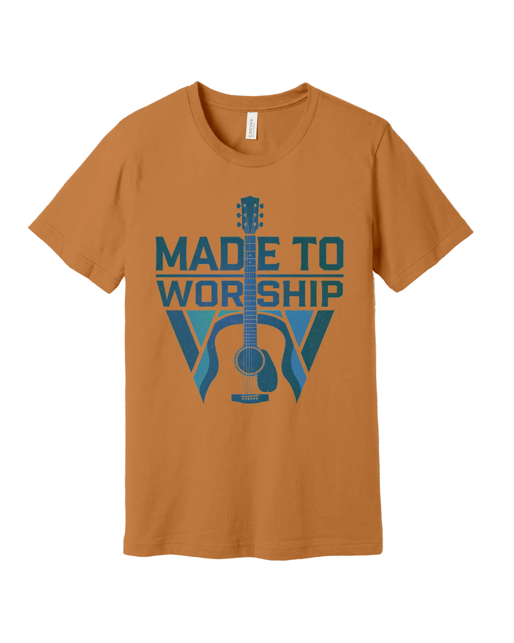 6 - Made to Worship BLUE - Christian T-Shirt