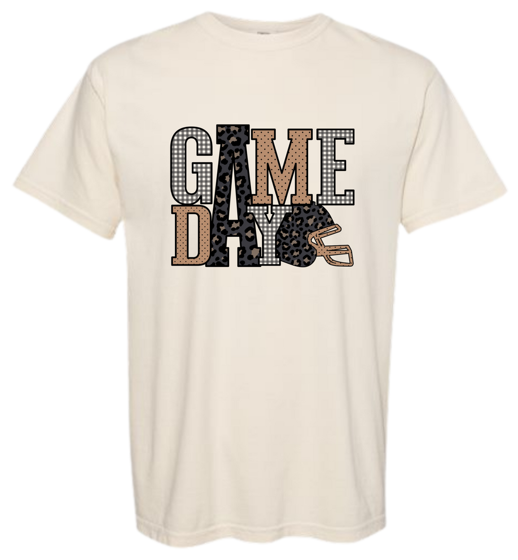 Game Day Football Helmet - Leopard