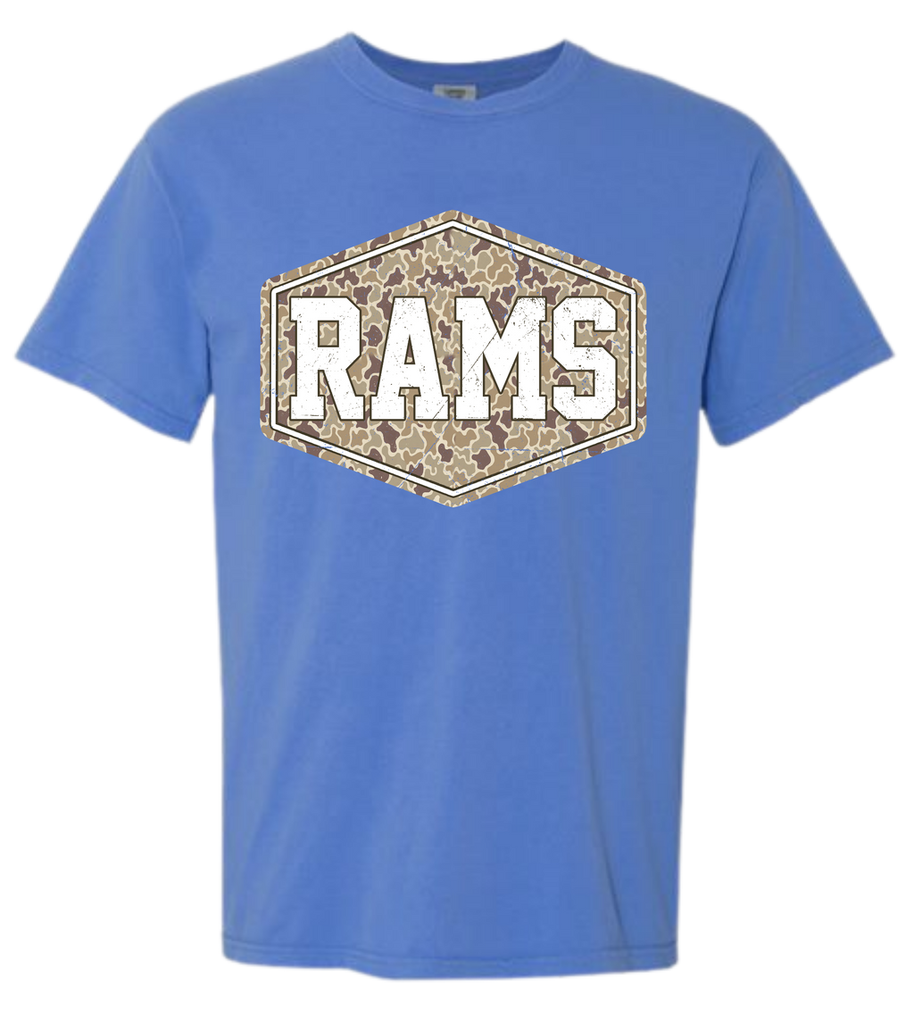 Rams Camo Distressed Design