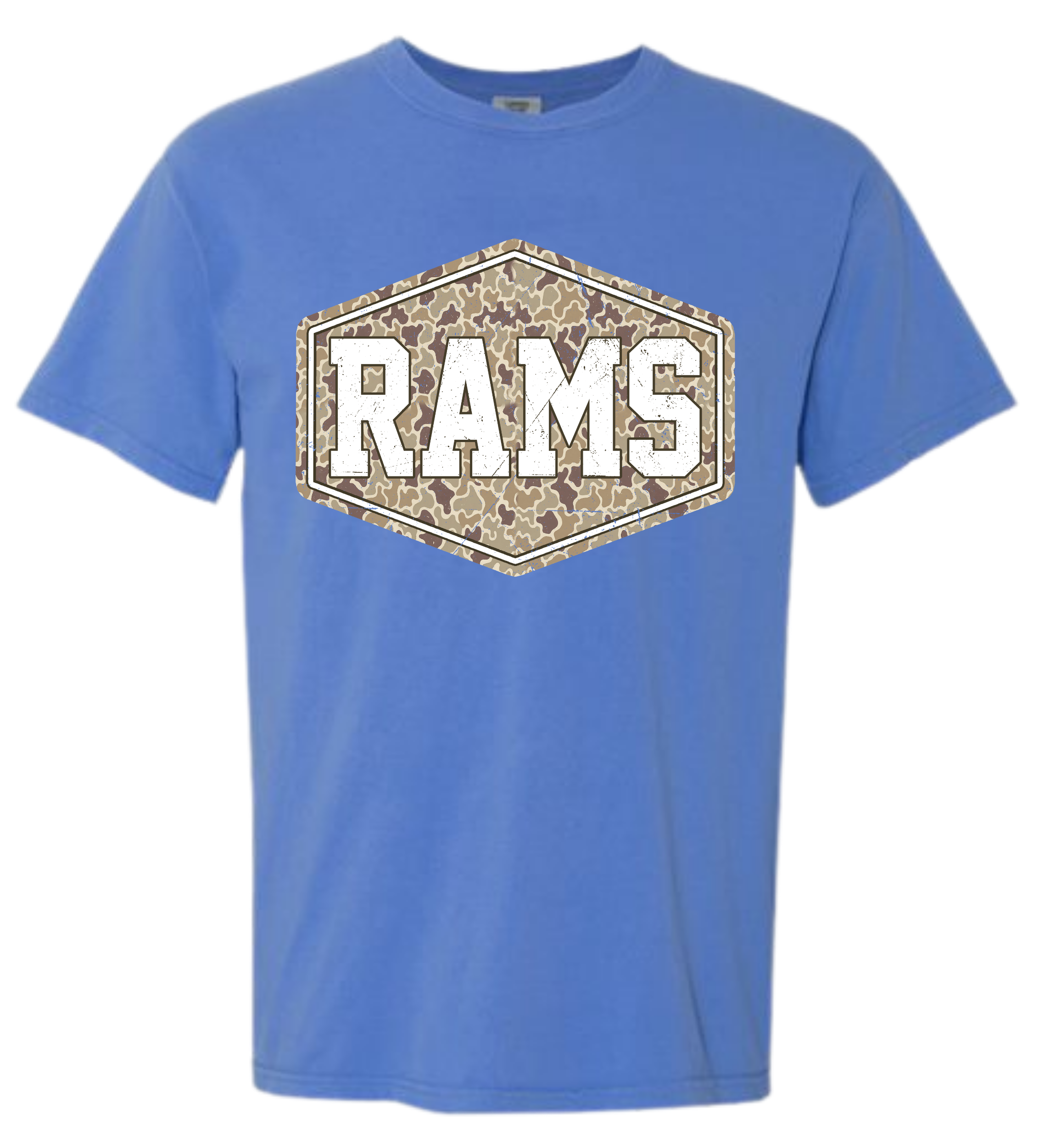 Rams Camo Distressed Design