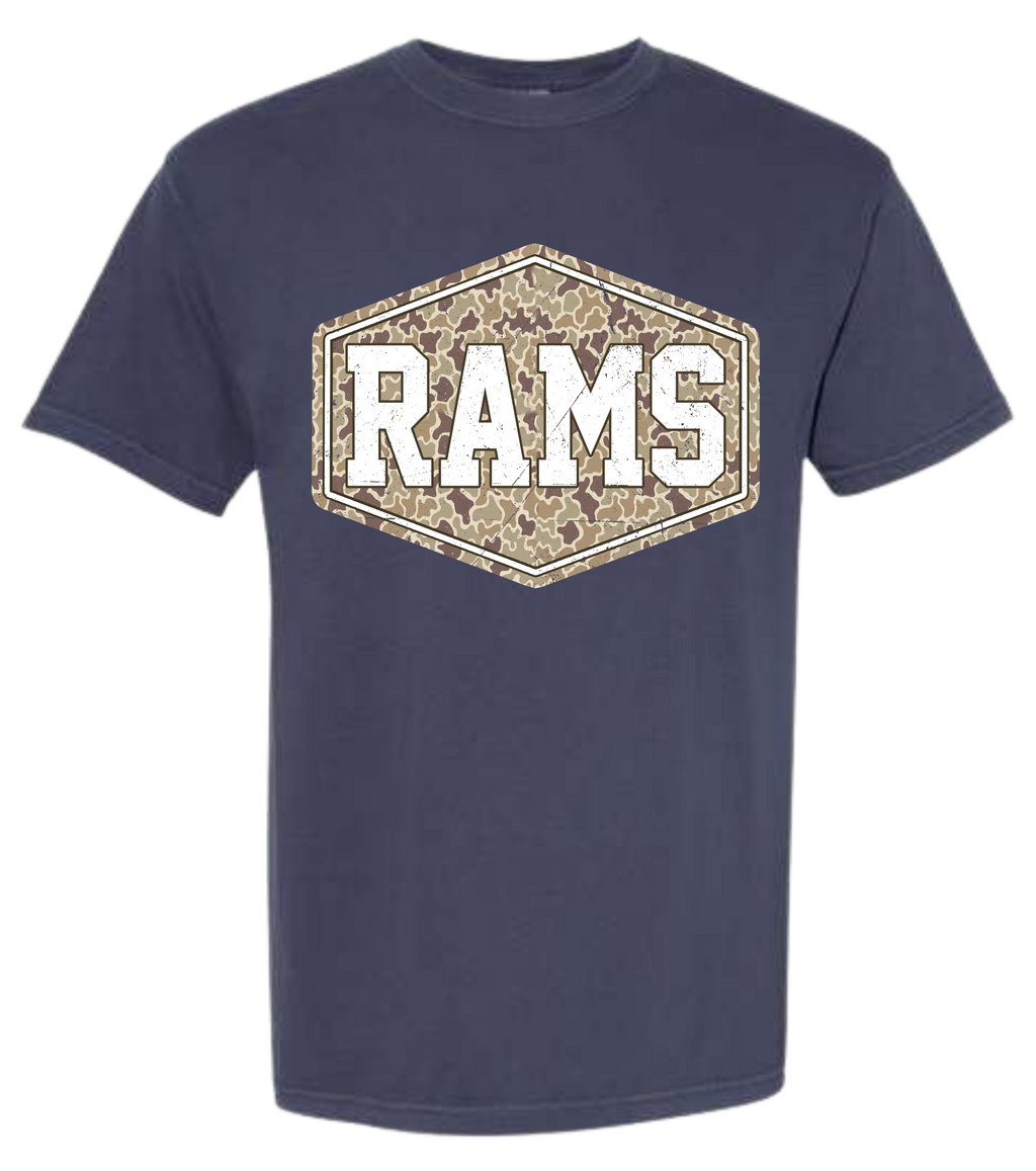 Rams Camo Distressed Design