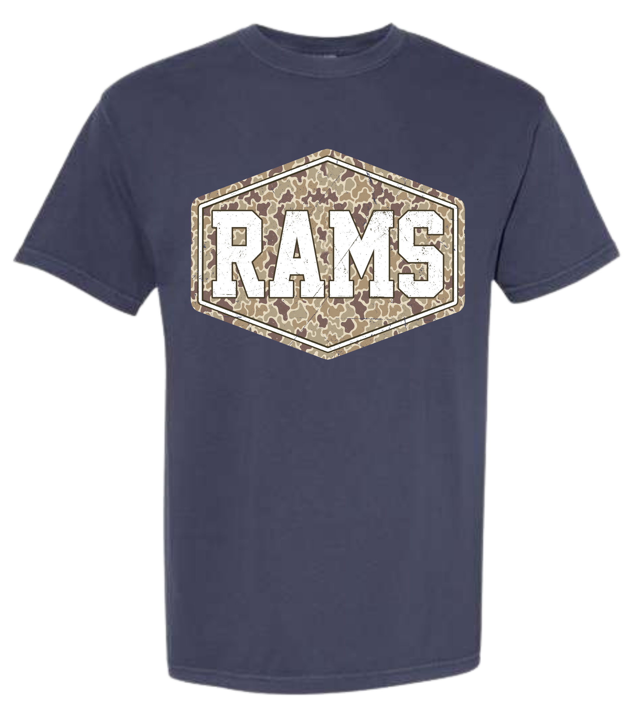 Rams Camo Distressed Design