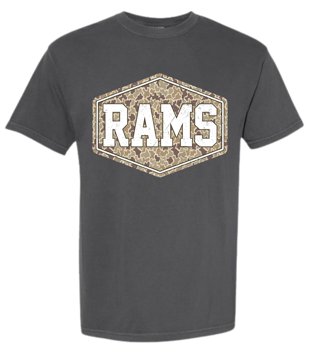 Rams Camo Distressed Design