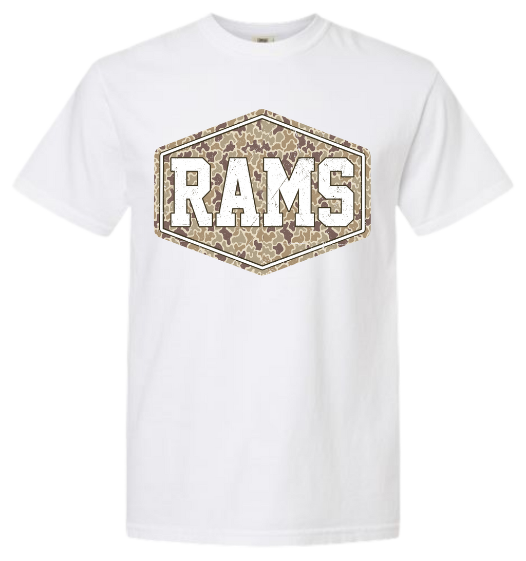 Rams Camo Distressed Design