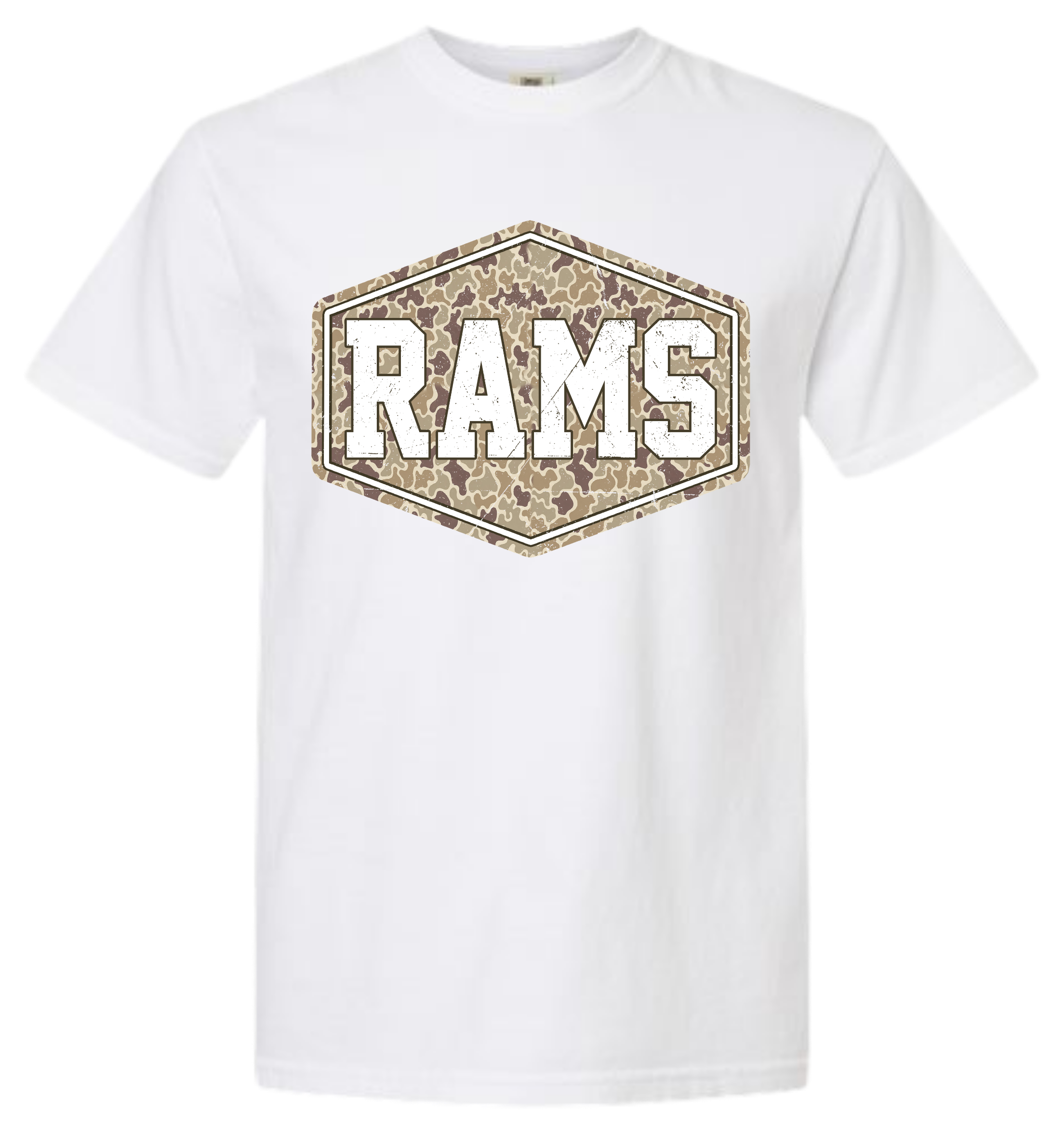 Rams Camo Distressed Design