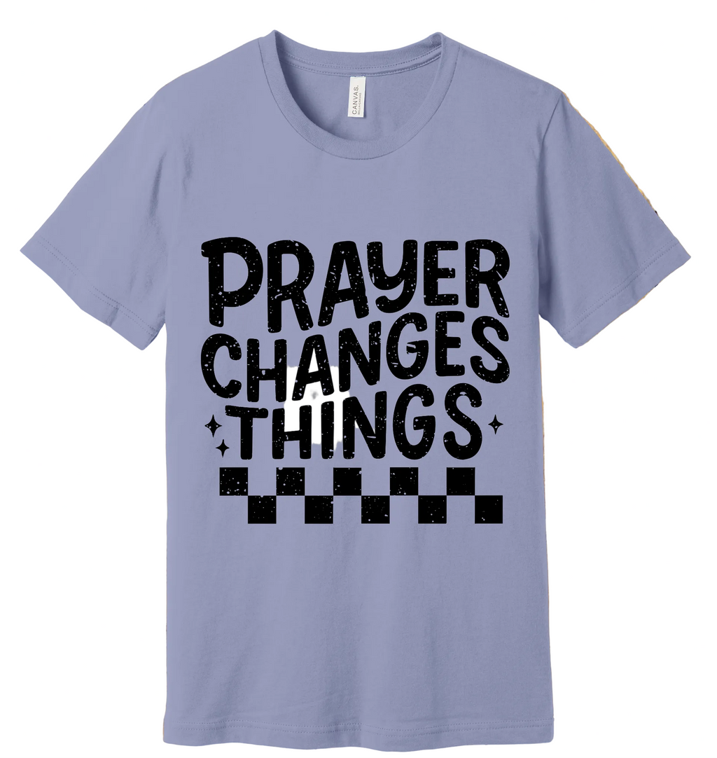 4 - Prayer Changes Things (Black) - Christian T-Shirt