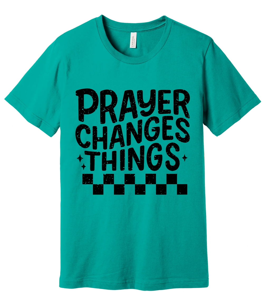 4 - Prayer Changes Things (Black) - Christian T-Shirt