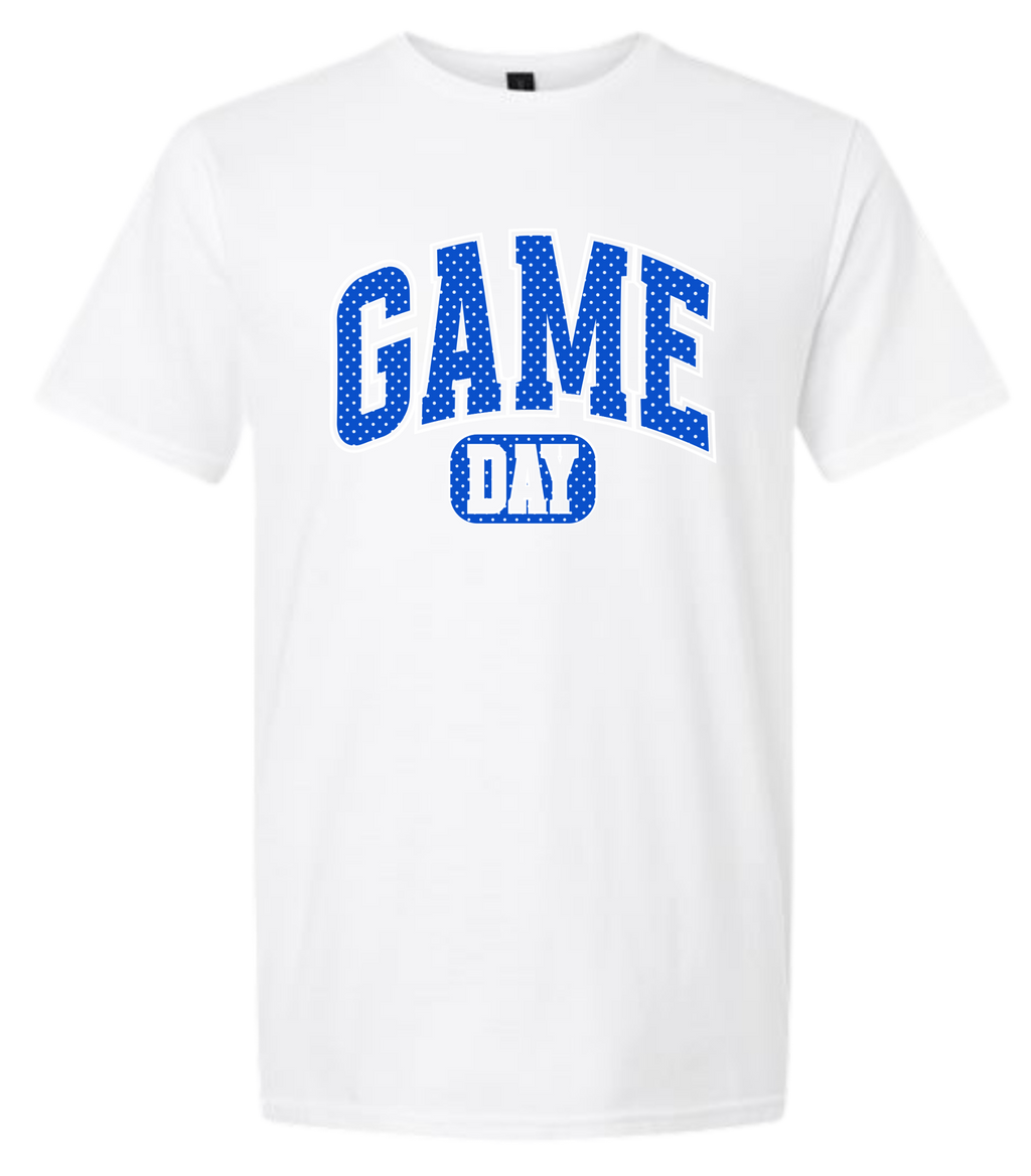 Game Day - Blue and White Check