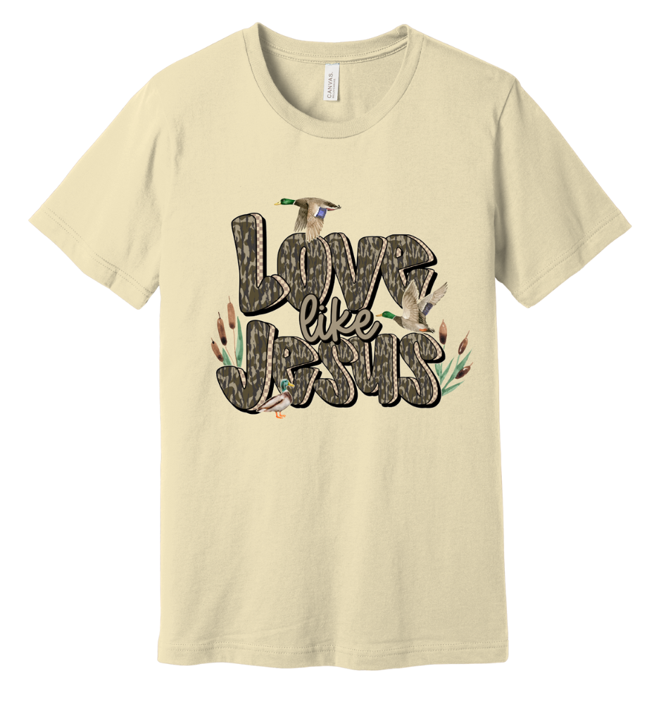 8 - Love Like Jesus Camo Christian T-Shirt