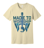 6 - Made to Worship BLUE - Christian T-Shirt