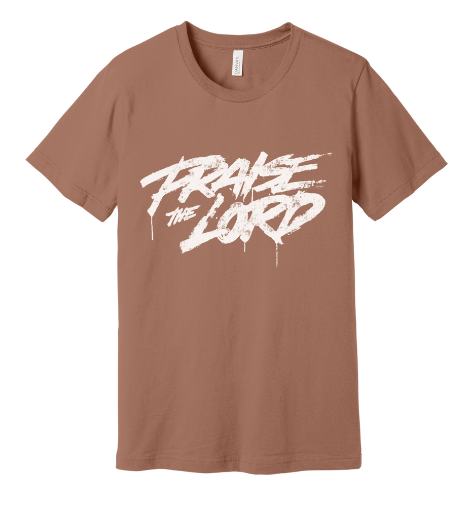 12 - Praise the Lord WHITE letters Christian T-Shirt