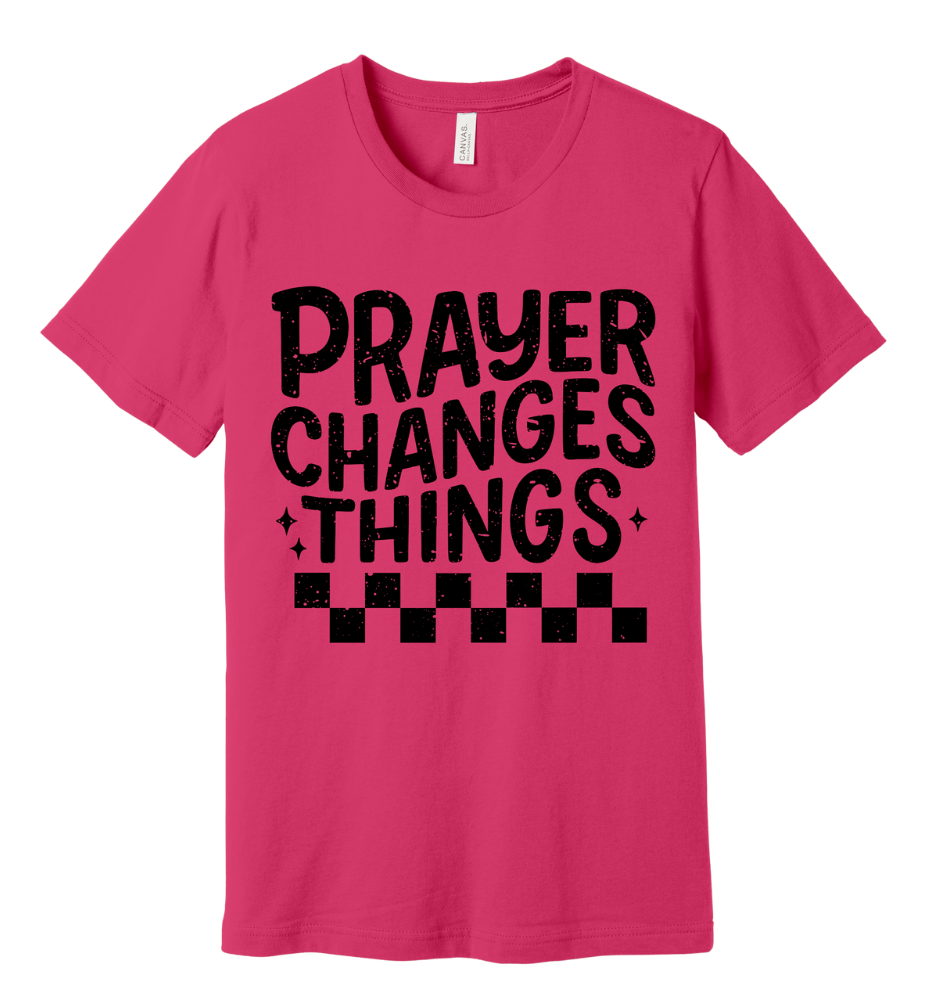 4 - Prayer Changes Things (Black) - Christian T-Shirt