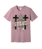 41 - He Didn't Just Save Me, He Changed Me - Christian Cross T-Shirt
